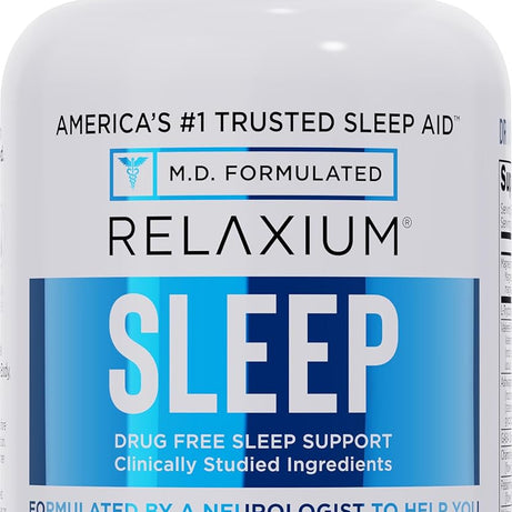 Relaxium Sleep Aid – Professional Strength Formula for Adults | 5mg Melatonin, Magnesium Glycinate, Valerest & Ashwagandha | Non-Habit Forming Sleep Support | 60 Capsules, 30-Day Supply