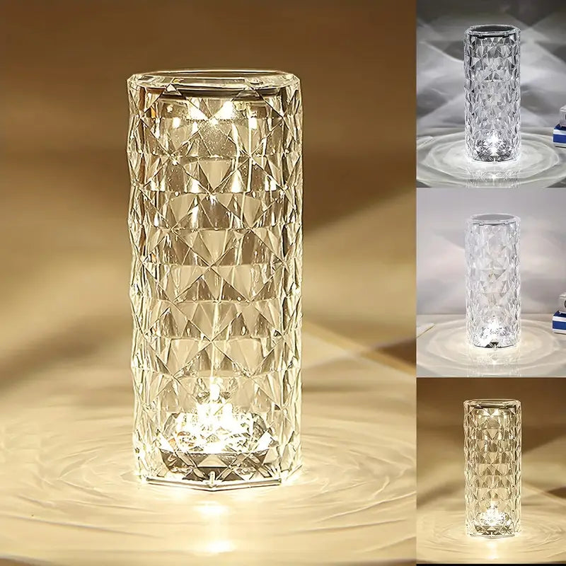Touch Control Crystal Diamond Table Lamp 1pc