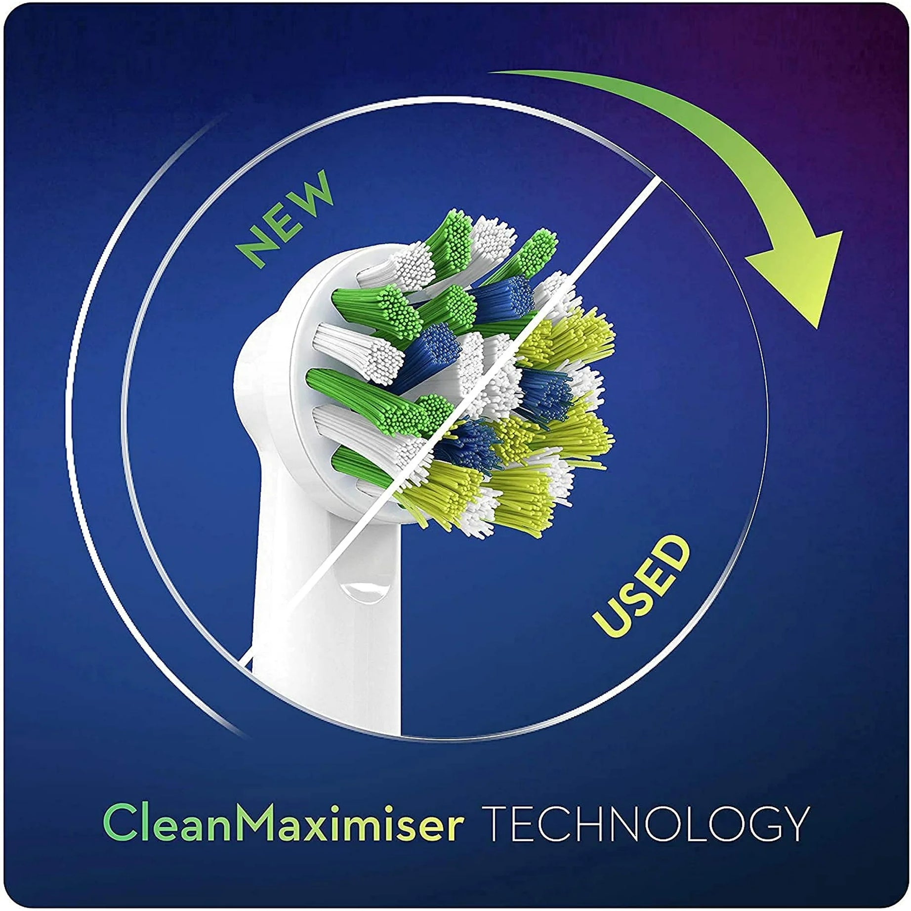 Oral-B Cross Action Electric Toothbrush Replacement Brush Heads Refill with Clean Maximiser Technology 4Count