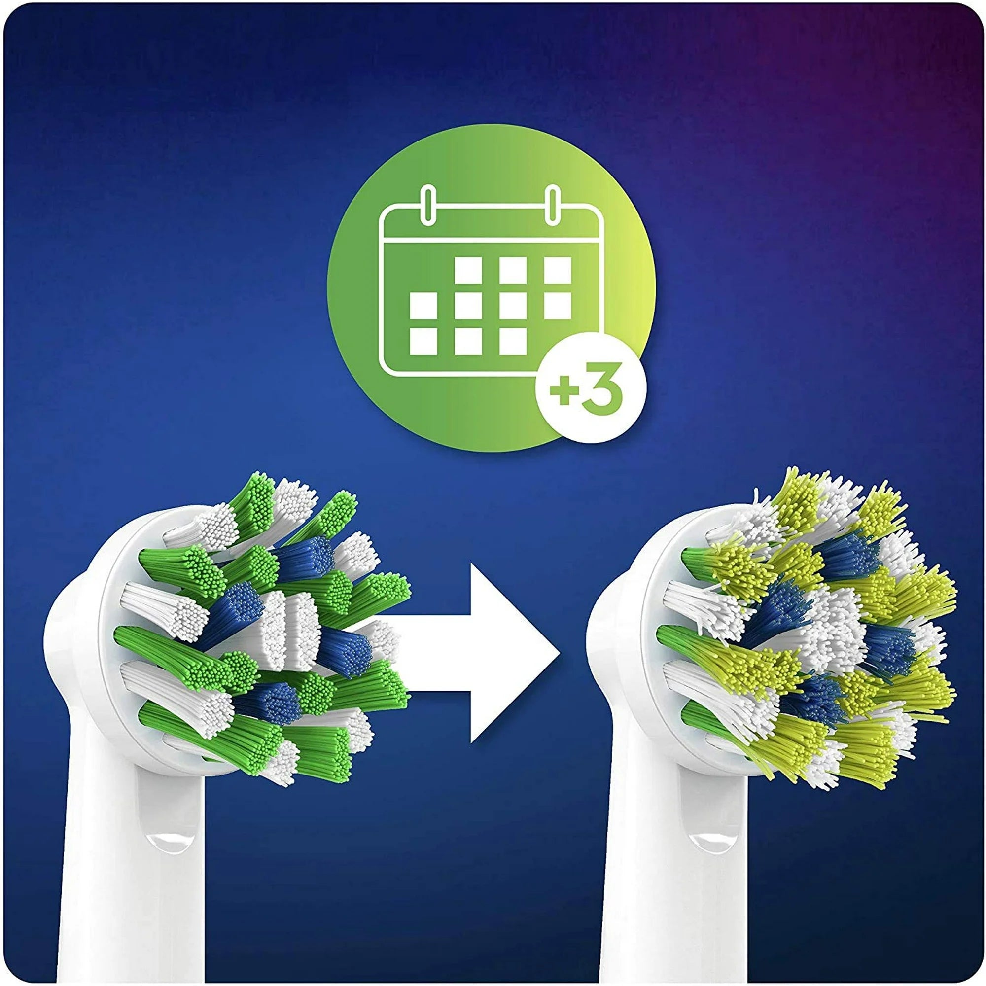 Oral-B Cross Action Electric Toothbrush Replacement Brush Heads Refill with Clean Maximiser Technology 4Count