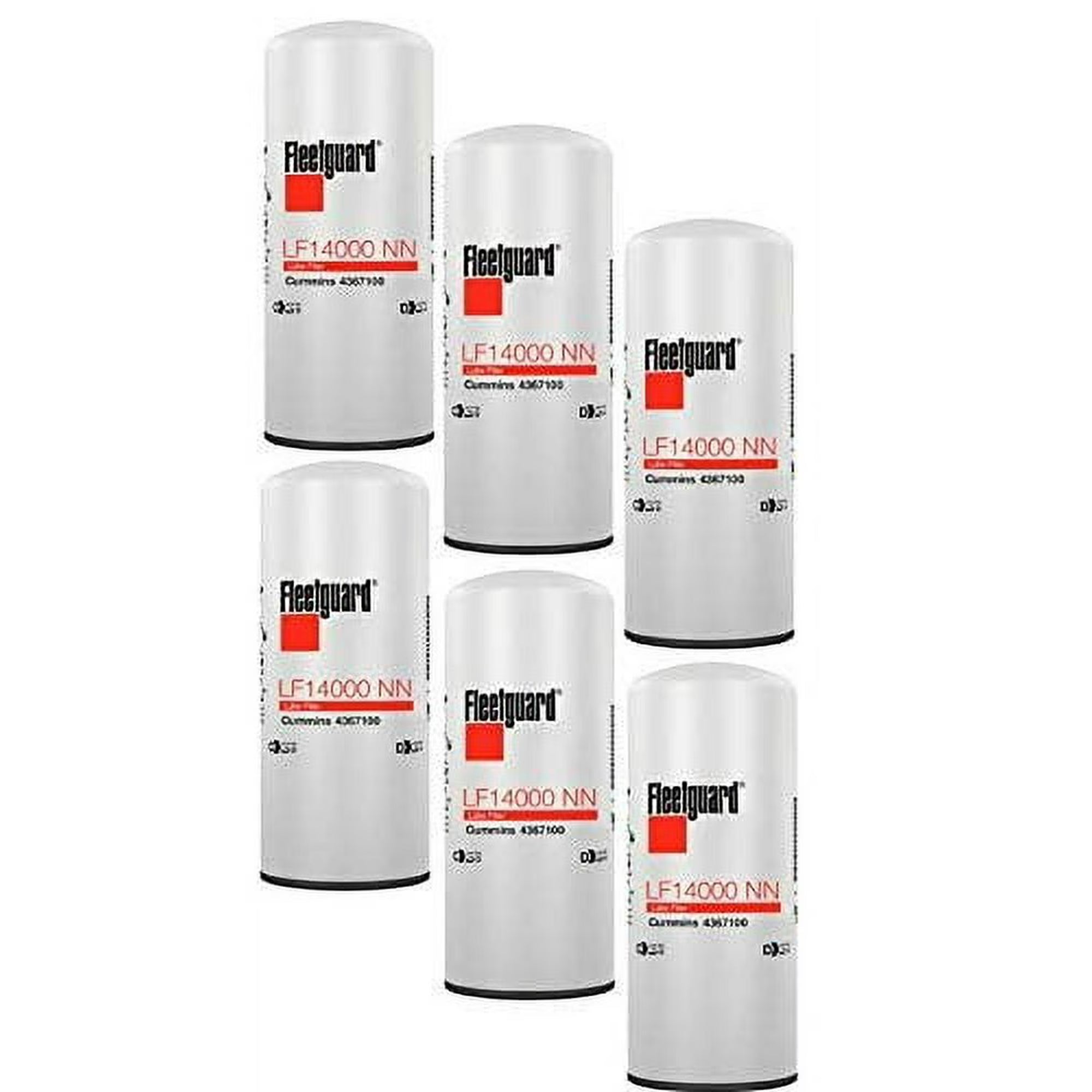 Cummins Filtration Lf14000Nn Fleetguard, Lube Filter Pack Of 6