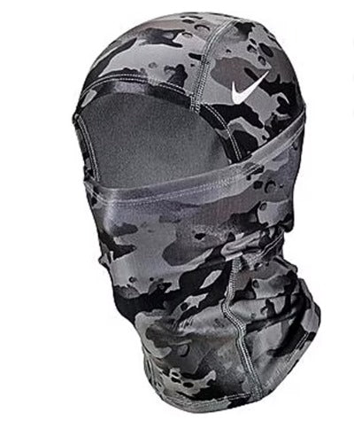 Nike Pro Hyperwarm Hood, One Size Fits Most, Adult (Black/White)