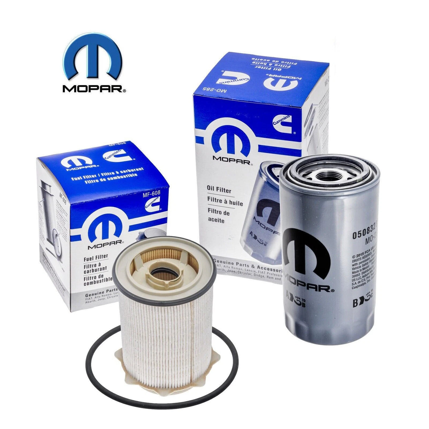 Mopar Diesel Fuel & Oil Filter 68065608AB 05083285AA For Ram 2500 3500 4500 5500