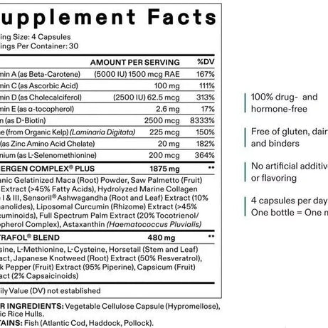 Nutrafol Women's Balance - Hair Growth Nutraceutical Supplement, 120 Capsules Uk